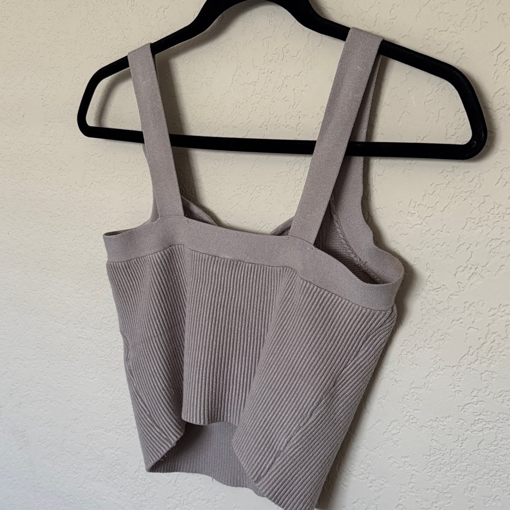Abercrombie & Fitch Gray Ribbed Tank Top - Picture 4 of 5